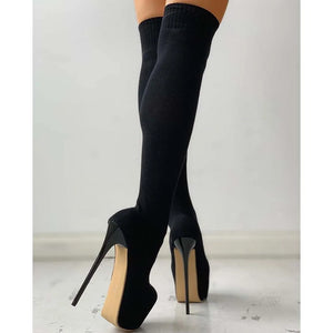 Rear view high heel boots for sale