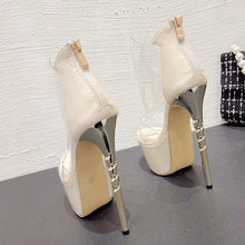 Load image into Gallery viewer, Rear view PVC Transparent Heels for sale