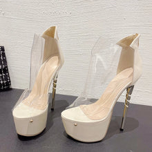Load image into Gallery viewer, PVC Tranparent Platform Heels for sale