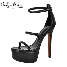 Load image into Gallery viewer, Side view high heel sandals for sale
