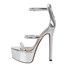 Load image into Gallery viewer, Silver high heels for sale