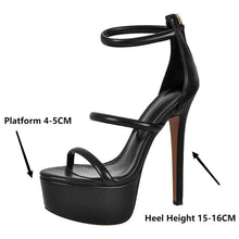 Load image into Gallery viewer, High heel sandals information