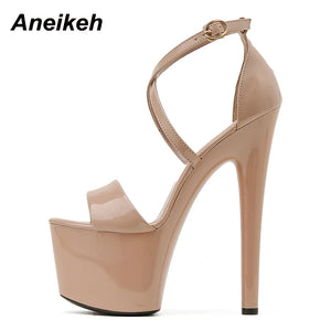 Beige Cross Strap Heels for sale