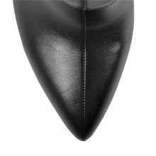 Load image into Gallery viewer, Pointed Toe Black Matte Slingback Heels