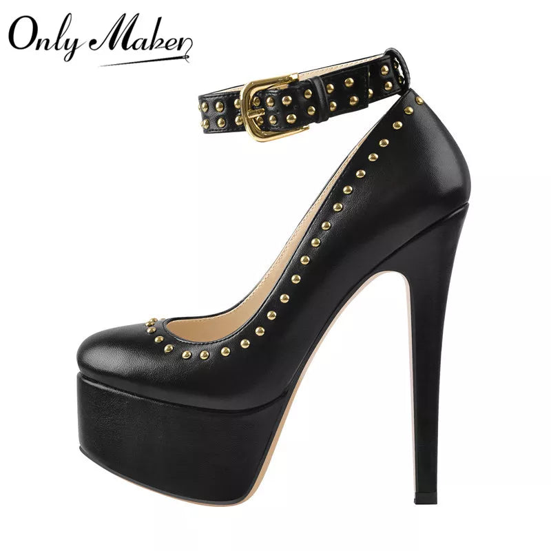 SALE @ SOFFT Söfft Black & Brown Pumps High Heels Peep Shoes Womens Sz 7.5  ❤️b1
