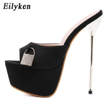 Load image into Gallery viewer, Side view mule high heels for sale