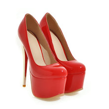 Load image into Gallery viewer, Side view red high heels