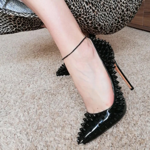 Rivet stiletto heels