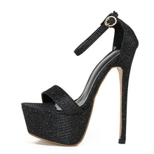 Load image into Gallery viewer, Sequined Platform Sandals