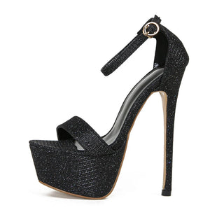 Sequined Platform Sandals