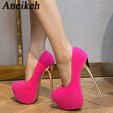 Load image into Gallery viewer, Side view Flock High Heels