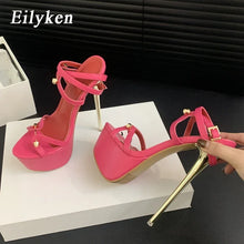 Load image into Gallery viewer, Top view of high heel sandals for sale