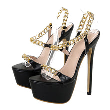Load image into Gallery viewer, Side view chain sandals for sale