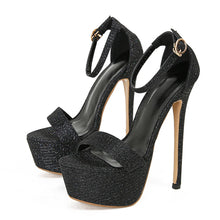 Load image into Gallery viewer, Sequined Platform Sandals