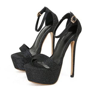 Sequined Platform Sandals