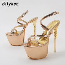Load image into Gallery viewer, Gold high heel sandals for sale