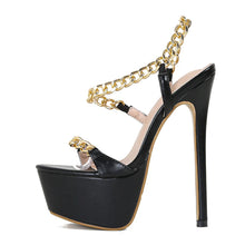 Load image into Gallery viewer, Side view chain high heel sandals for sale
