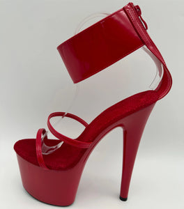 Side View Red Pole Dance Heels For Sale