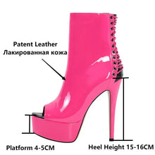 Load image into Gallery viewer, Womens Barbie Peep Toe Ankle Boots