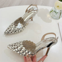 Load image into Gallery viewer, Rhinestone Slingback High Heels