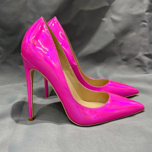Side view pink high heels for sale