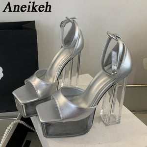 Silver Square Toe Heels for sale