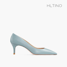 Load image into Gallery viewer, Black high-heeled shoe on a white background