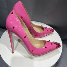 Load image into Gallery viewer, Side view pink stilettos for sale