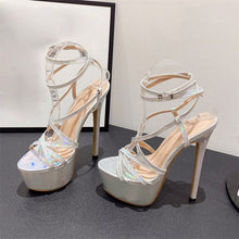 Load image into Gallery viewer, Side view new high heel sandals