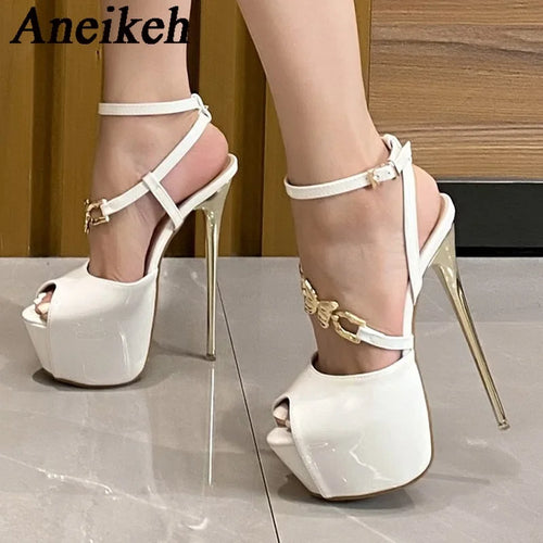 Jenny Peep Toe Strappy Heels