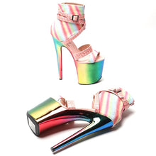 Load image into Gallery viewer, Iridescent Stripper High Heels