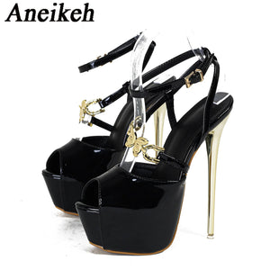 Jenny Peep Toe Strappy Heels