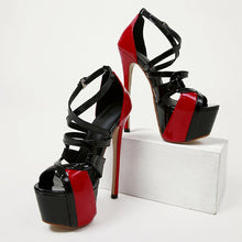 Load image into Gallery viewer, Mixed view high heel sandals