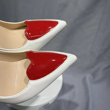 Load image into Gallery viewer, Red heart stiletto high heels for sale