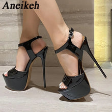 Load image into Gallery viewer, Black high heel sandals for sale