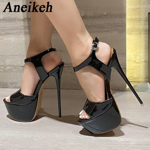 Black high heel sandals for sale