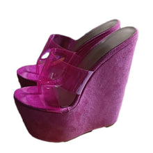 Load image into Gallery viewer, Side view 20 cm wedge sandals for sale