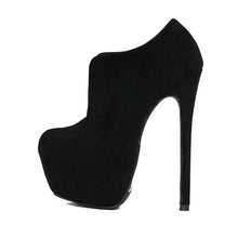 Load image into Gallery viewer, Black high-heeled shoe on a white background