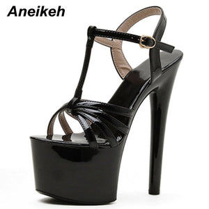Black Aneikeh Platform Heels