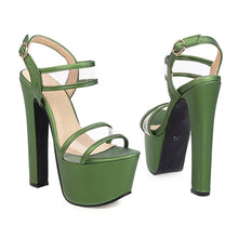Load image into Gallery viewer, Green Summer High Heels for Sale
