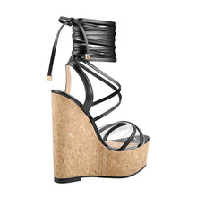 Load image into Gallery viewer, Gladiator Strap Wedge Sandals