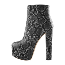 Load image into Gallery viewer, Snake Print AUtumn Boots for sale