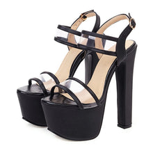 Load image into Gallery viewer, Black Summer High heels for sale