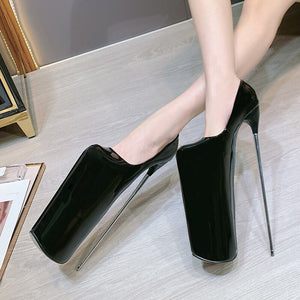 Black 30 cm high heels