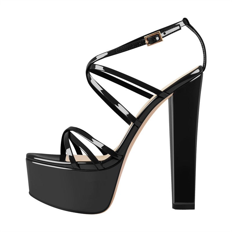 Black high heel sandals for sale