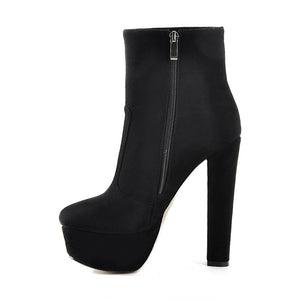 Black suede Autum Ankle Boots for sale