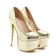 Load image into Gallery viewer, Gold Zogeer Platform Pumps for sale