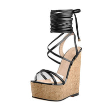 Load image into Gallery viewer, Gladiator Strap Wedge Sandals