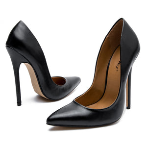 black stiletto high heels for women