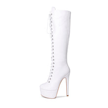 Load image into Gallery viewer, White onlymaker high heel boots for sale